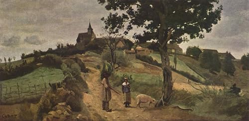 Tableau Jean Baptiste Camille Corot St-andré-en-morvan affiche dart 60x90cm