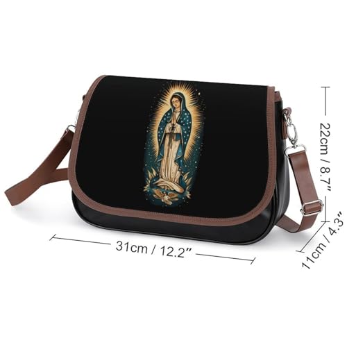 Virgin Mary Women Crossbody Purse Leather Messenger Bag Handbags Shoulder Strap Bags2