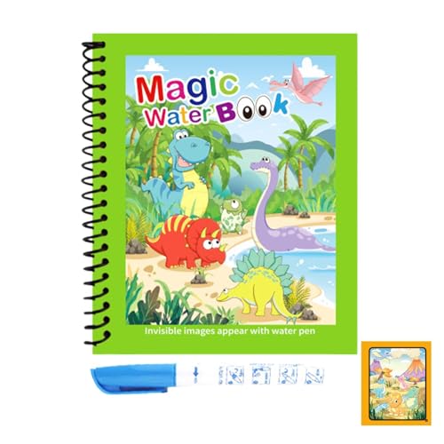 zwxqe Libri sugli scarabocchi sull'acqua, libri da colorare sull'acqua riutilizzabili,Libro di pittura ad acqua | Dipingi con i libri, giocattolo educativo portatile per disegnare