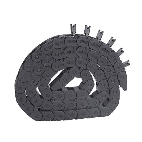 Redrex 10 mm x 11 mm Outside Open Type R18 Schleppkette Kunststoff-Schleppleine Kabelträger Drahtträger, mit Endanschlüssen für CNC-Maschinen mit 3D-Druckerverdrahtung