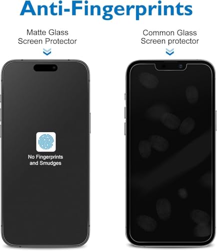 Image of DPJ Matte Anti-Glare Tempered Glass for iPhone 16 Pro Max (6.9 Inch) With Installation Kit | Military-Grade Screen Protector | Edge to Edge Coverage | Black [Matte] [Pack of 1]
