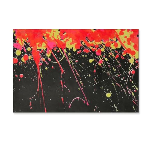 Affiche Walasse Ting feux d'artifice sur toile 60x90cm pour la décoration de salon sans cadre