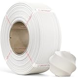 MarsWork Matte PLA Refill Filament 1kg (2.2lbs) for Reusable Spools, 1.75mm Spool-Less 3D Printing Filament, Compatible with Bambu Lab 3D Printers – White