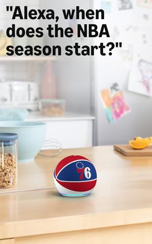 Image of Amazon Echo Dot (newest model) | Officially Licensed NBA Limited-Edition | Philadelphia 76ers