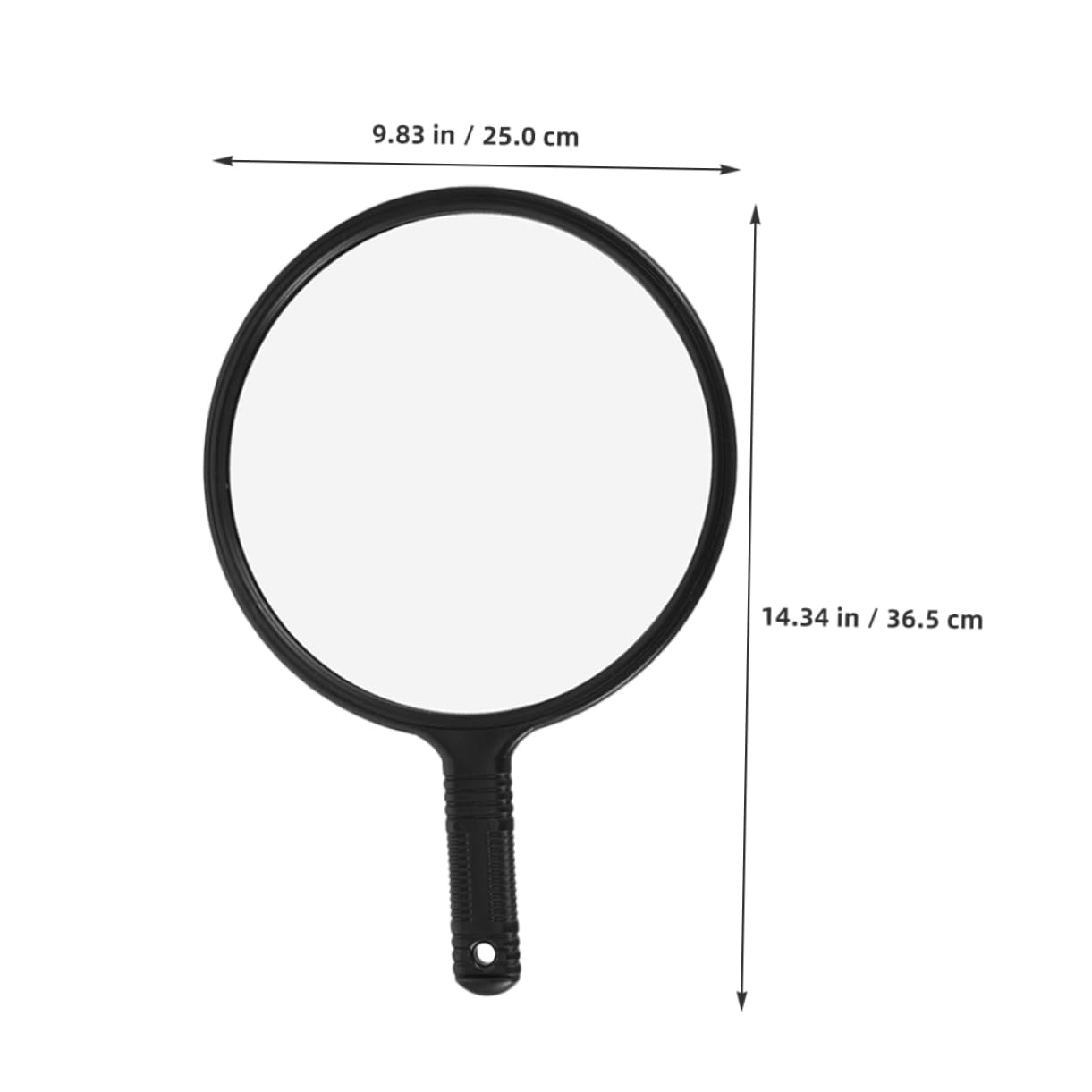 Beatifufu Vanity Mirror Set 2pcs Large Handheld Haircutting Mirrors Salon Round Shape Easy to Carry for Travel Personal Use