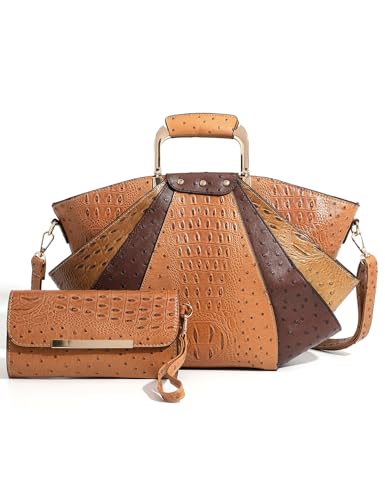 Image of Bag Woman Large Capacity Leather Purse Fashion Designer Metal Top Handle Handbags Women Crossbody Large Bags for Women Tote