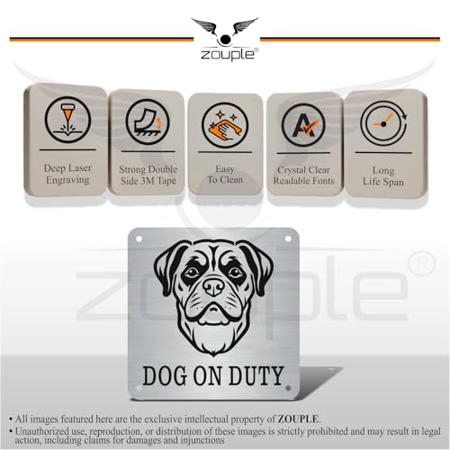Image of Beware of Dog Sign, Rottweiler, 8x8 Inch, Durable Steel, Triple Mount