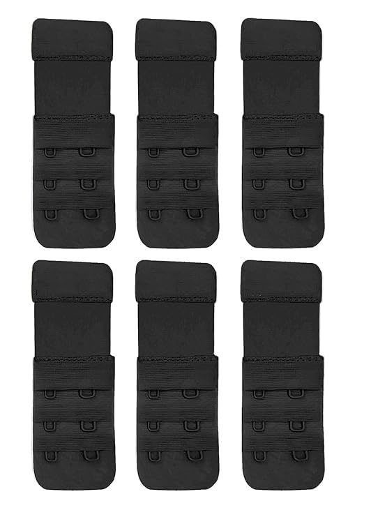 Women's Bra Extenders 2 Hook Elastic Stretchy Bra Extension Strap For Ladies Girls Pack-6-image-26