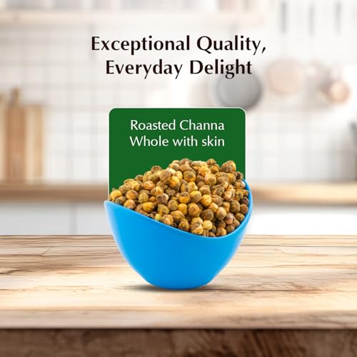 Image of Amazon Brand - Vedaka Roasted Chana Whole With Skin | 1 Kg | Desi Chickpeas | Perfect for snacking | Naturally Great Source of Protein and Fiber | No Artificial Flavours & No preservatives