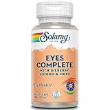 SOLARAY Eyes Complete, Vision and Eye Support Supplement with Bilberry Extract, Ginkgo, Lutein, Beta Carotene and More, Lab Verified, 60-Day Money Back Guarantee, 30 Servings, 60 VegCaps