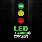 Energizer AA and AAA Battery Charger with 4 AA NiMH Rechargeable Batteries, Recharge Pro Battery Charger for Double A…