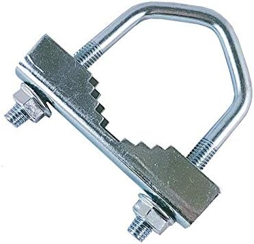 K M Electronics® Heavy Duty Steel JAW Type CLAMP V U Bolts UP to 2” Diameter Aerial Pole MAST