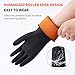 Bamllum 4 Pairs Black Rubber Dishwashing Gloves - Reusable Cleaning Gloves for Kitchen, Household, Anti-Slip, Flexible & Long-Lasting (Medium)