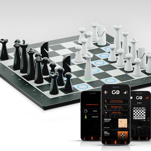 GoChess Mini - AI Electronic Chess Board Game, Light Up Chess Set for Adults & Kids for All Skill Levels with Online Play App - Perfect as a Gift for Smart Board Games Lovers