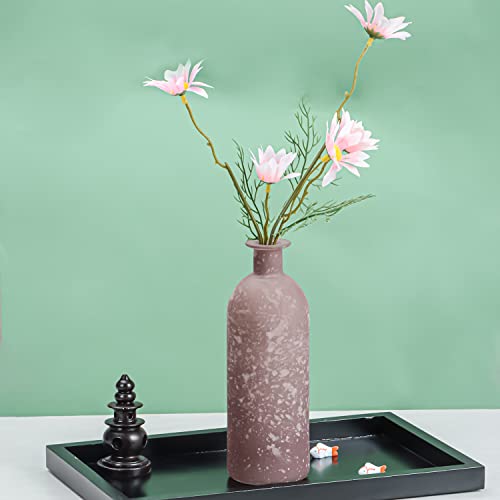 Glass Vase - Set Of 4 Rustic Flower Vases For Home Décor Living Room Centerpieces Bookshelf Wedding Flower Arrangement Decoration, Multicolor (8'') #TOP6