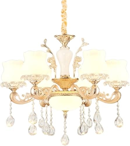 Verre décoratif suspendu en cristal pour lampe à manger de maison