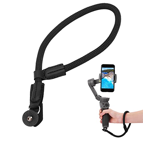 Cinturino Da Polso, Cordino Cintura In Nylon Anti-Smarrimento Con 1/4 Vite Adattatore Per Osmo Mobile 2 3 4 Stabilizzatore Per Fotocamera(Nero)