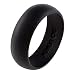 Honor Eternity Ring Men Silicone Ring Premium Grade Wedding-Bands for Active Men, Athletes, Comfortable Fit Jet Black (Jet Black, 7)