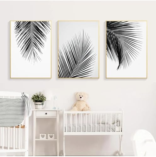 Décoration murale salon avec tableau scandinave palmier minimaliste