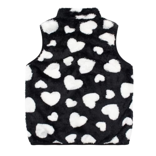 Image of JESKIDS Girls' Boys Sherpa Fleece Vest Outwear Lightweight Solid Color Cute Jacket with Pockets 2-11 Years