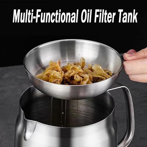 Zcjunyuanniu FS646 Stainless Steel Fryer,304 Stainless Steel Large Capacity Multifunctional Oil Filter Tank thumb #6