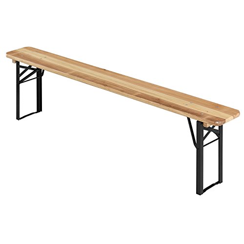 Juskys Holz Bierzeltgarnitur 175 x 46 cm | klappbar | 3-teilig | 2 Bierbänke & Biertisch | Festzeltgarnitur Biertischgarnitur Gartenmöbel-Set - 7