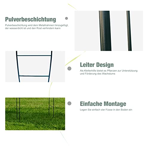 Best Goods Rozenboog metaal stabiel rozenboog halfrond tuinboog met versiering rankboog voor plant, rozenframe (koepel) - Image 4