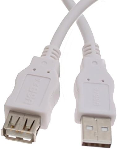 Cable de extensión USB 2.0 - 2 pies - Blanco - USB tipo A macho a hembra - Mejora la accesibilidad del puerto y la administración de dispositivos