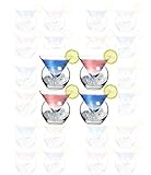 LEMONSODA Stemless Martini Glasses with Chiller - Set of 32 - Elegant Cocktail Glass Set- Martini Gift Set for Margarita, Espresso Martinis; Cosmopolitan, Manhattan Cocktails - Housewarming Gifts