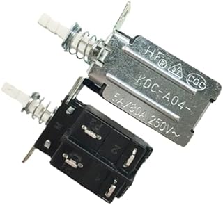 5pcs KDC-A04 Push Button Power Switch with Lock Amplifier Power Switch Disinfection Cabinet Water Heater Amplifier TV Switch - (Color: KDC A04 2S)