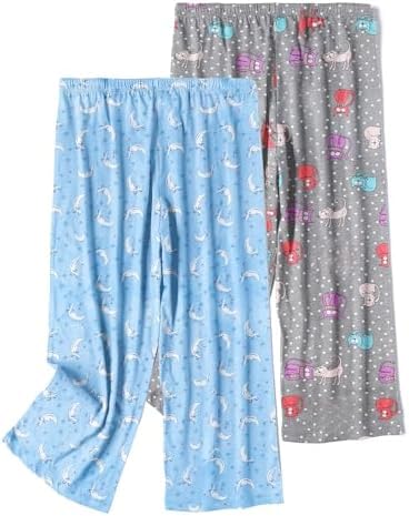 kunjus Women's Relaxed Fit Spun Casual Style Printed Pyjama/Track Pant Lower Pack of 2 (Prints and Colors may vary)-picture-13