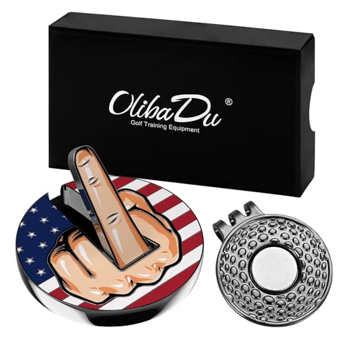 Premium Magnetic Middle Finger Golf Ball Marker Cap Clip Set - Fun Accessory for Golfers - Great Gift for Audiophiles and Avid Enthusiasts - Unique Golf Gift Ideas