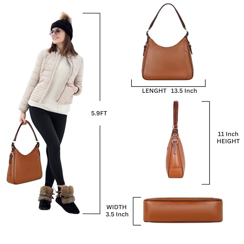 Image of Durable leather Hobo Bag for Women Branded Stylish Handbag
