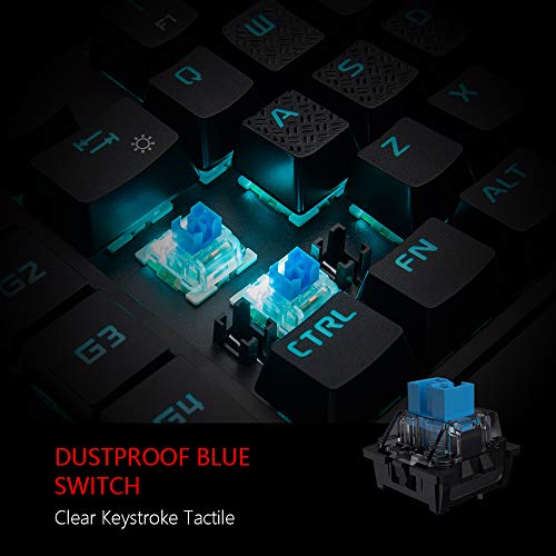 Tastiera da Gioco Meccanica a Una Mano RedThunder - Interruttori Blu Retroilluminato RGB 35 Tasti Mini Tastiera Portatile da Gioco - Controller di Gioco Ergonomico per PC/MAC / PS4 / XBOX ONE Game