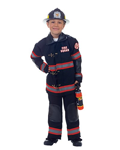 UNDERWRAPS Children's Firefighter Costume, Black, Small