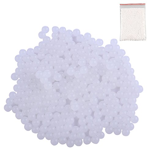 Goshfun 7MM 10000Pcs Water Bullets Beads, High Strength Hardended Crystal Bullet Balls for Water Blaster/Nerf CS Game - White