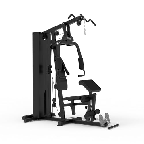 Fitness Tech, Máquina Multiestación M200 para Musculación, Gimnasio en Casa, Ejercicio Completo y Alta Resistencia, Compacta y Profesional, 185x110x210 cm
