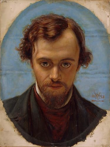 Arte de pared en lienzo del retrato de Dante por William Holman Hunt en alta calidad 60x90cm