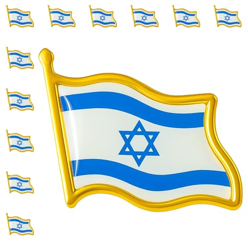 12/25/50/100 pieces small Israel flag lapel pins badge bulk (12)