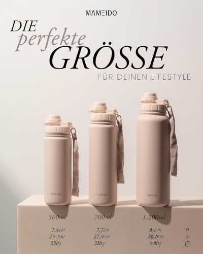 MAMEIDO Thermosflasche mit Strohhalm 700 ml (Glow Couture) – Ansicht 5