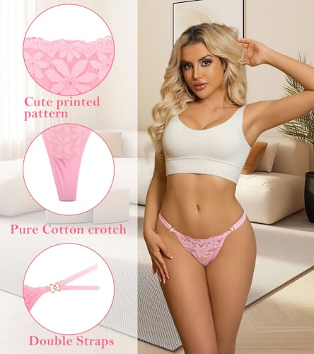 Image of Banamic Sexy Thongs for Women G-String Thongs with Double Straps Panties