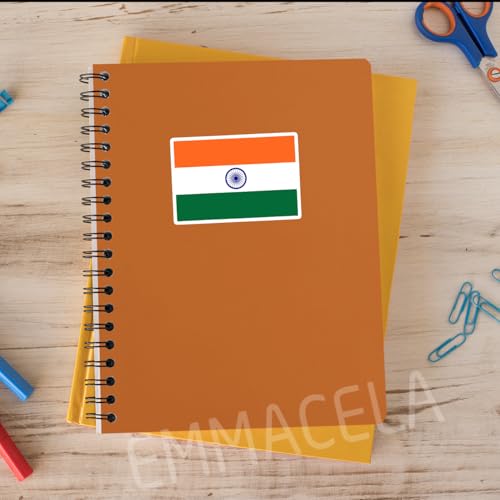 Image of (3PCS) India Flag stickers, Countries Flag Stickers - Waterproof Vinyl Decals For Laptops, Tumblers, Water Bottles, Books, Scrapbooks, Size 3 x 2 Inch