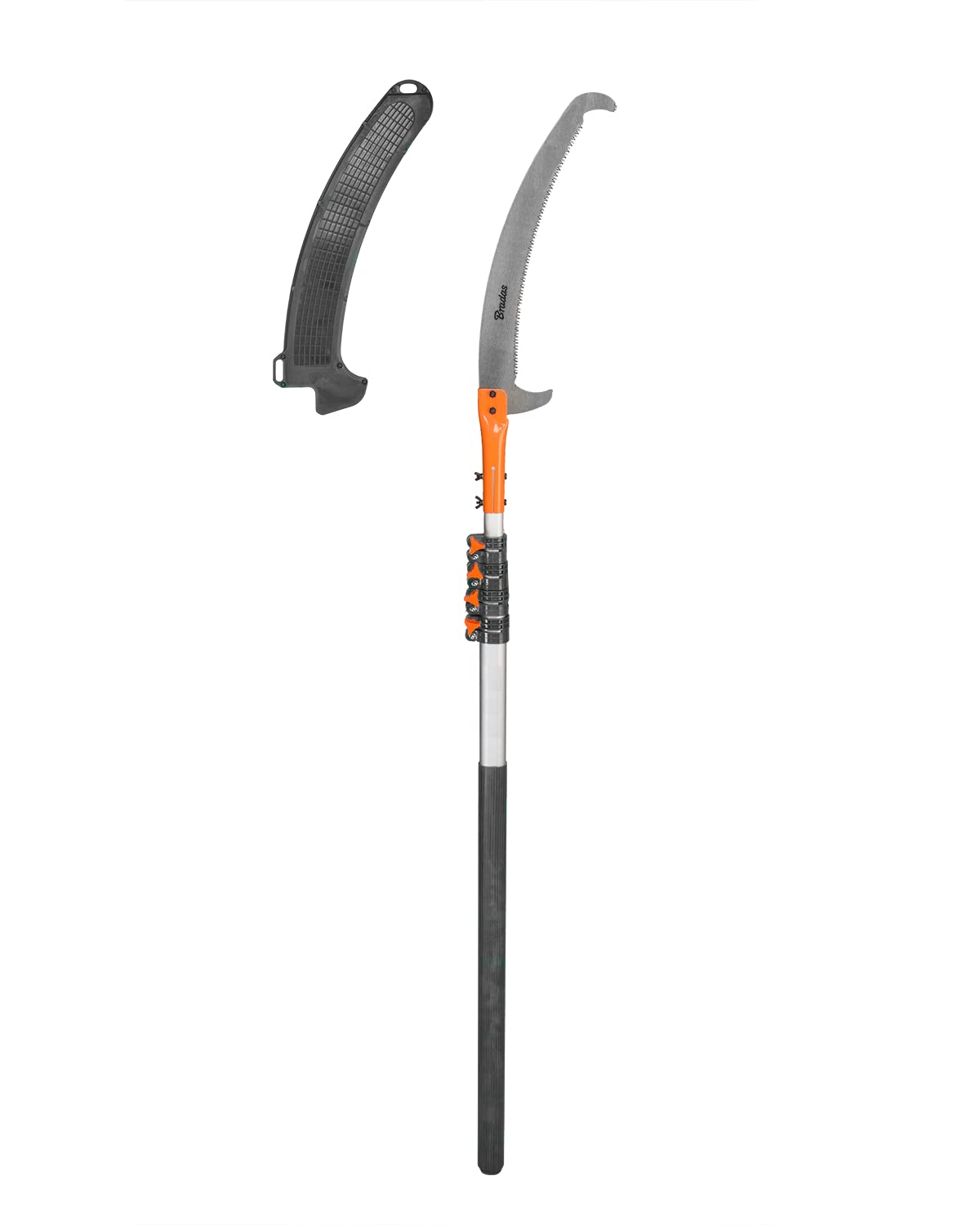 BRADAS - KT-V1501-300, Segaccio professionale con manico regolabile 135-300 cm, Seghetto allungabile per potatura, sega multiuso per potature a mano. Lunghezza lama 36 cm.