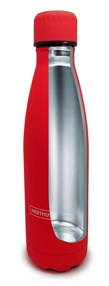 Captain Stag UE-3365 Sports Bottle, Direct Drinking, Double Stainless Steel Bottle, Vacuum Insulated, HD Bottle, 20.3 fl oz (600 ml), Silver, Outer Diameter 2.9 x Height 9.6 inches (73 x 245 mm)