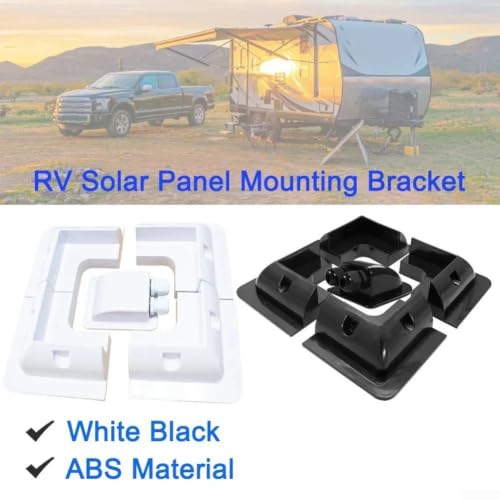 Soporte de panel solar angular de ABS y pasacables doble para instalación en caravanas 3