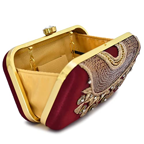 Image of For The Beautiful You Neck Embroidered Women's Clutch