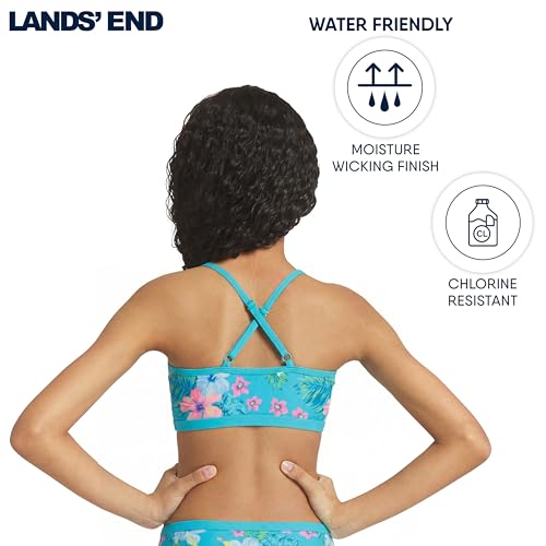Image of Lands' End Girls' Swim UPF 50+ Adjustable Strap Bikini Set