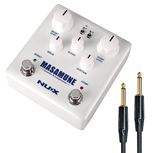 Nux NBK-5 Masamune Pédale Booster et Compresseur pour Guitare avec Câble Jack Keepdrum