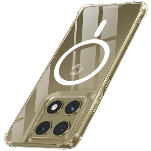 Image of TheGiftKart Shockproof Ultra-Hybrid Back Cover Case for Motorola Moto Signature 5G Compatible with MagSafe | 360 Protection | Crystal Clear Hard Cover Case for Moto Signature 5G (Transparent Bumper)