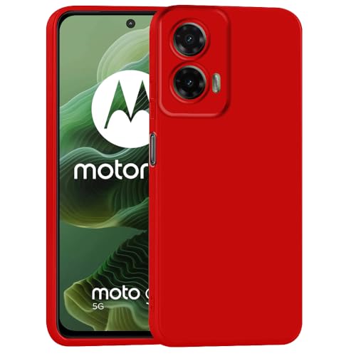Image of Back Cover for Motorola Moto G35 5G | Full Camera Protection | Premium Liquid Silicon Case | Flexible Bumper Case for Motorola Moto G35 5G (Red)